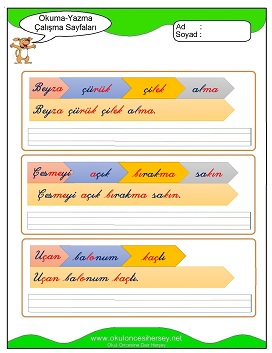 ç sesi Çalışma Sayfaları